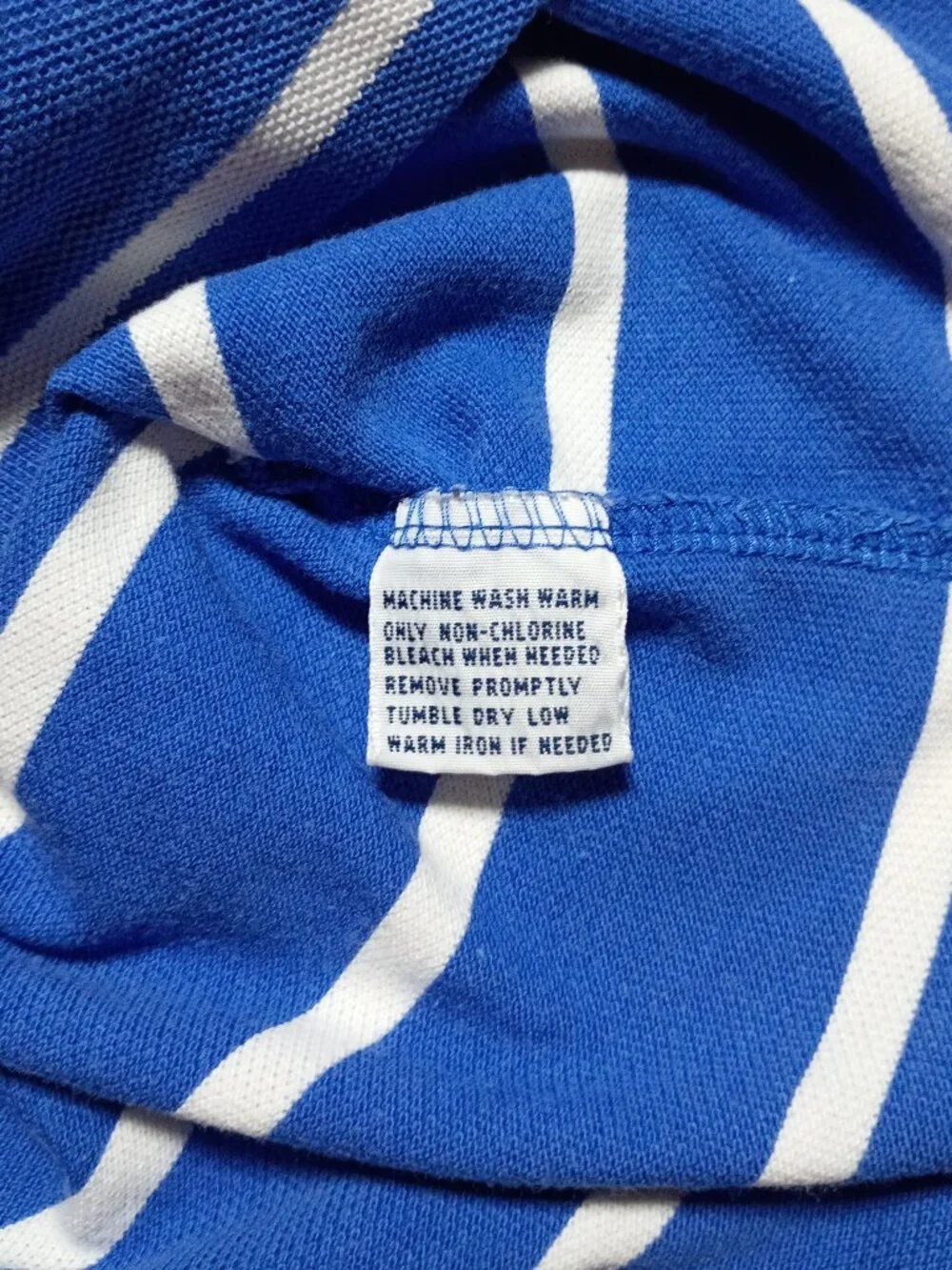 Vintage Polo Ralph Lauren Men’s XL Blue & White Striped Polo Shirt